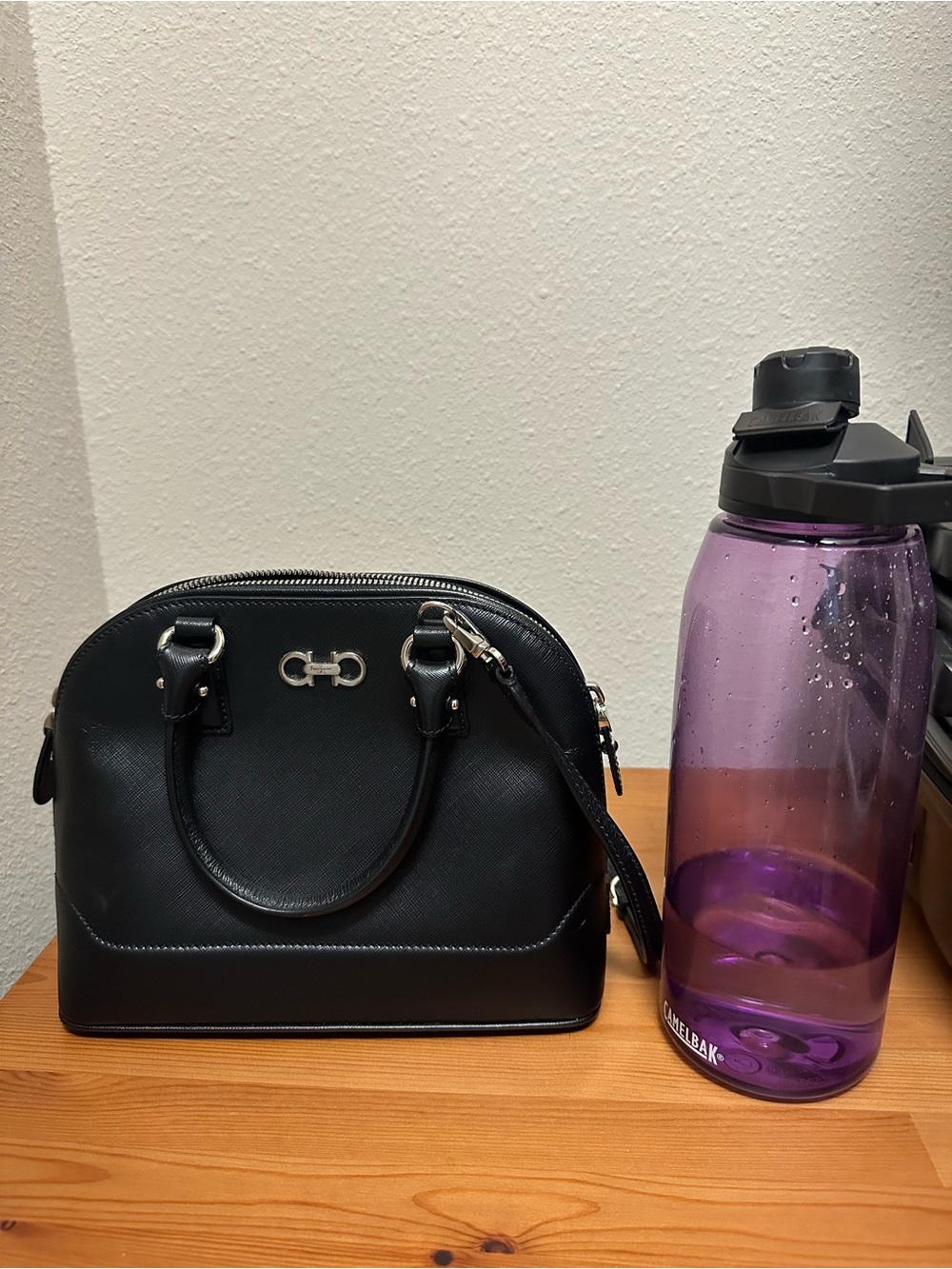 Mini Darina Salvatore Ferragamo Dome Satchel Black EUC - Picture 5 of 5